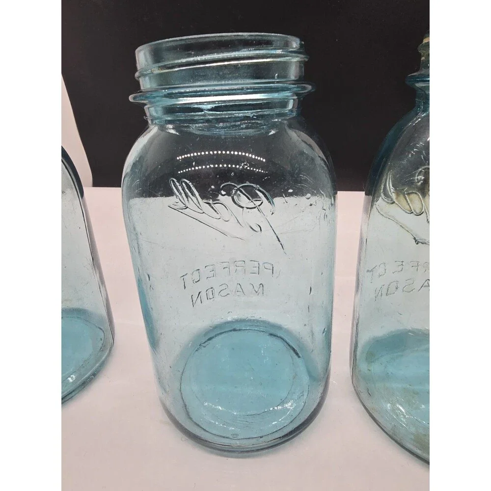 Vintage lot of 3 Ball Perfect Mason Jars 